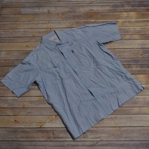 Under Armour Blue Short Sleeve Button Down